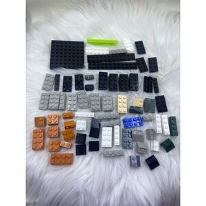 Mega Bloks Black Orange White Grey Building Blocks Mixed 70pc Replacement Lot‎